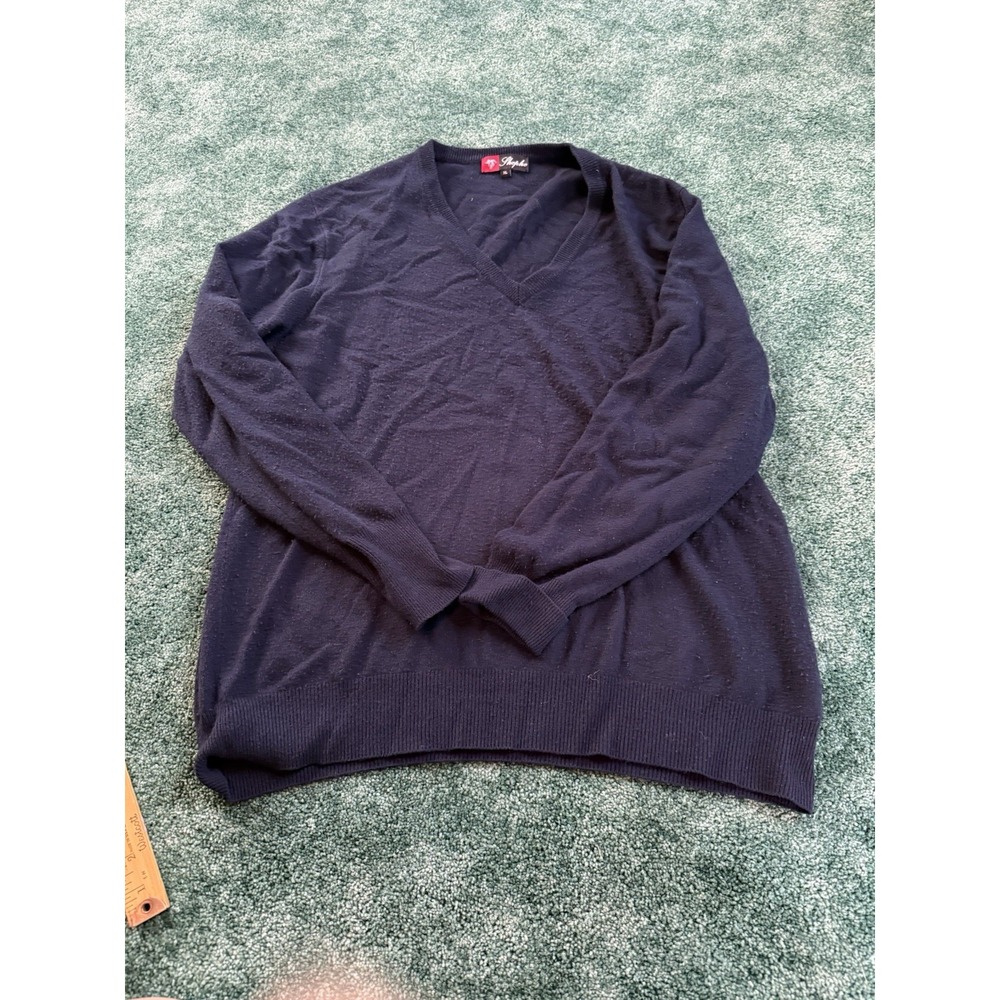 Shephe‎ Mens 100% Cashmere Sweater V Neck Navy  Pullover Sweater XL